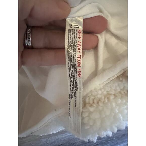 Free People FP Movement Rocky Ridge Fleece Button Front Jacket XS Cream NEW - Picture 8 of 10